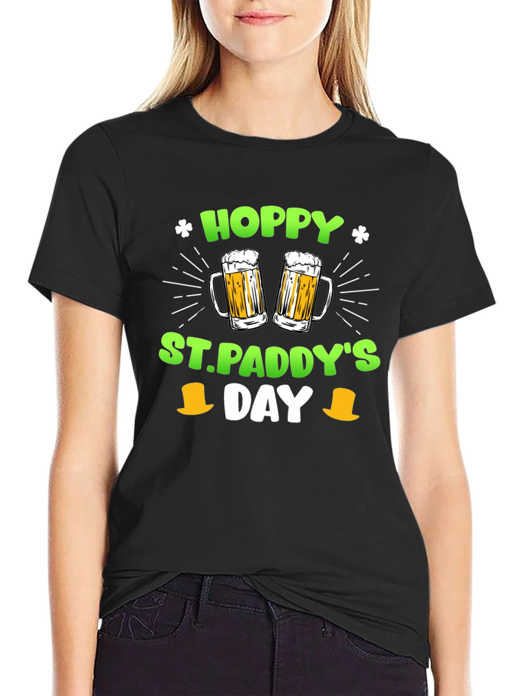Hoppy St. Paddys Day T-Shirt - Beer Mug Graphic