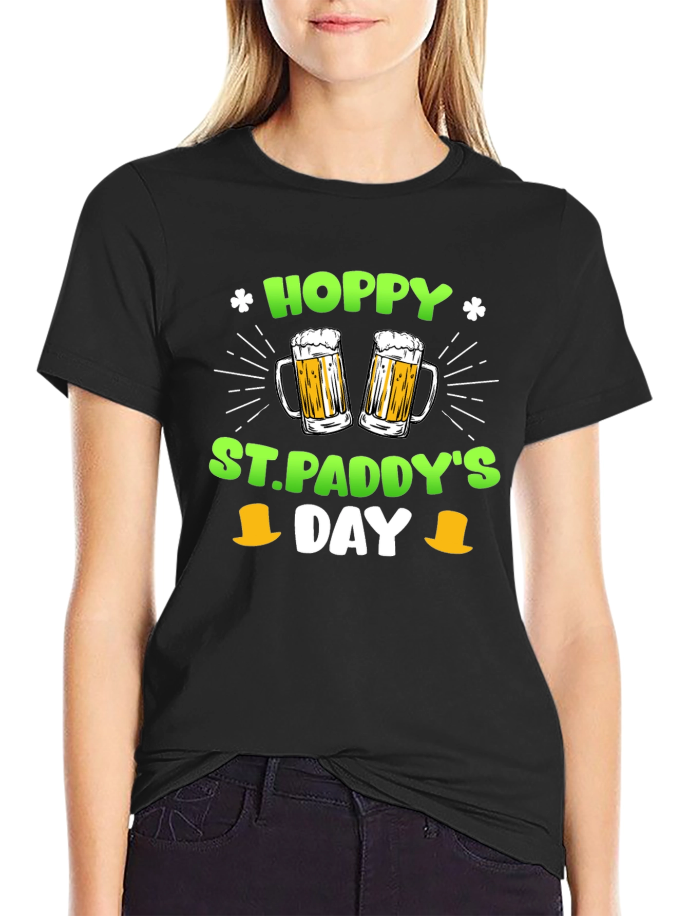 Hoppy St. Paddys Day T-Shirt - Beer Mug Graphic