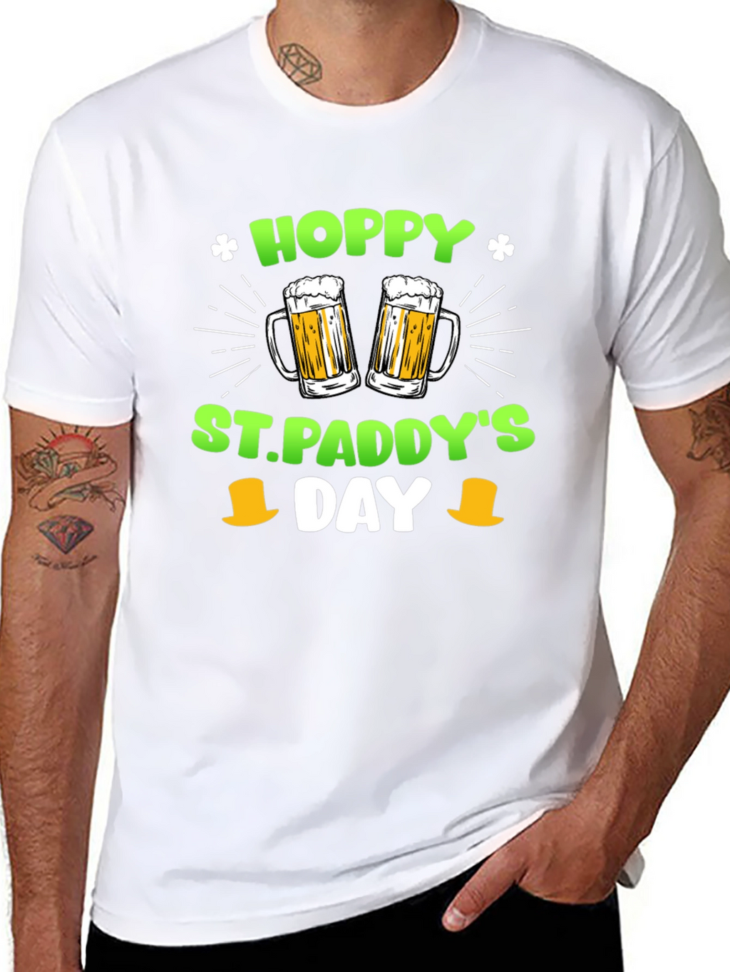 Hoppy St. Paddys Day T-Shirt - Beer Mug Graphic