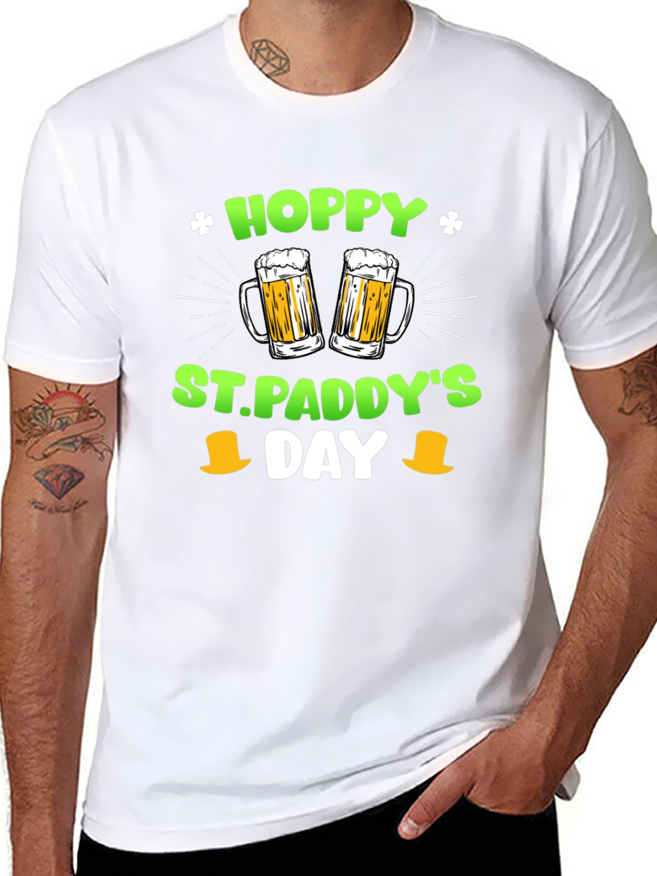 Hoppy St. Paddys Day T-Shirt - Beer Mug Graphic