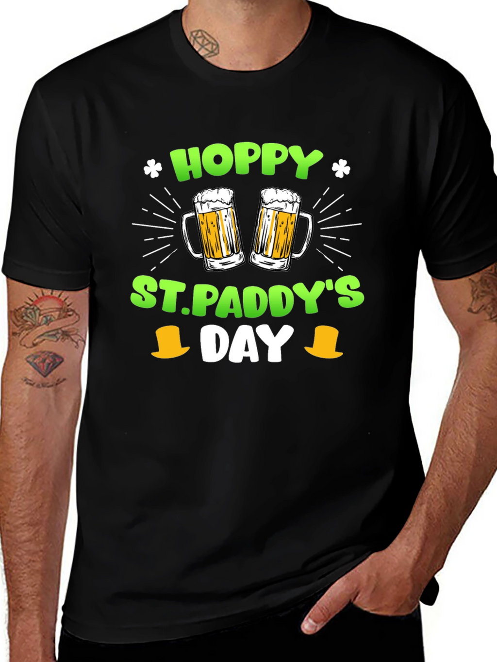 Hoppy St. Paddys Day T-Shirt - Beer Mug Graphic
