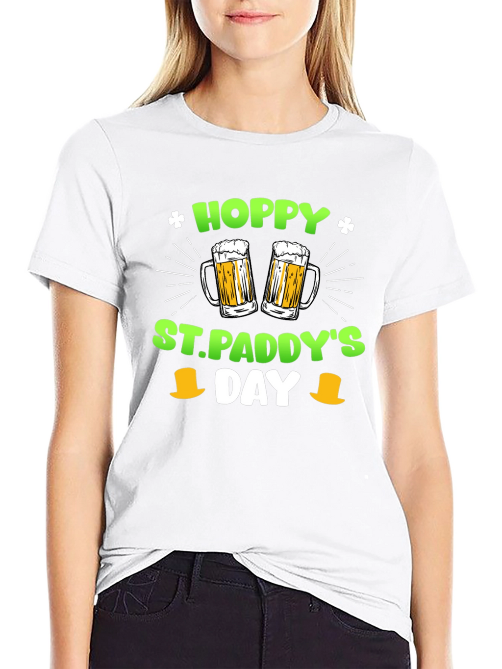 Hoppy St. Paddys Day T-Shirt - Beer Mug Graphic