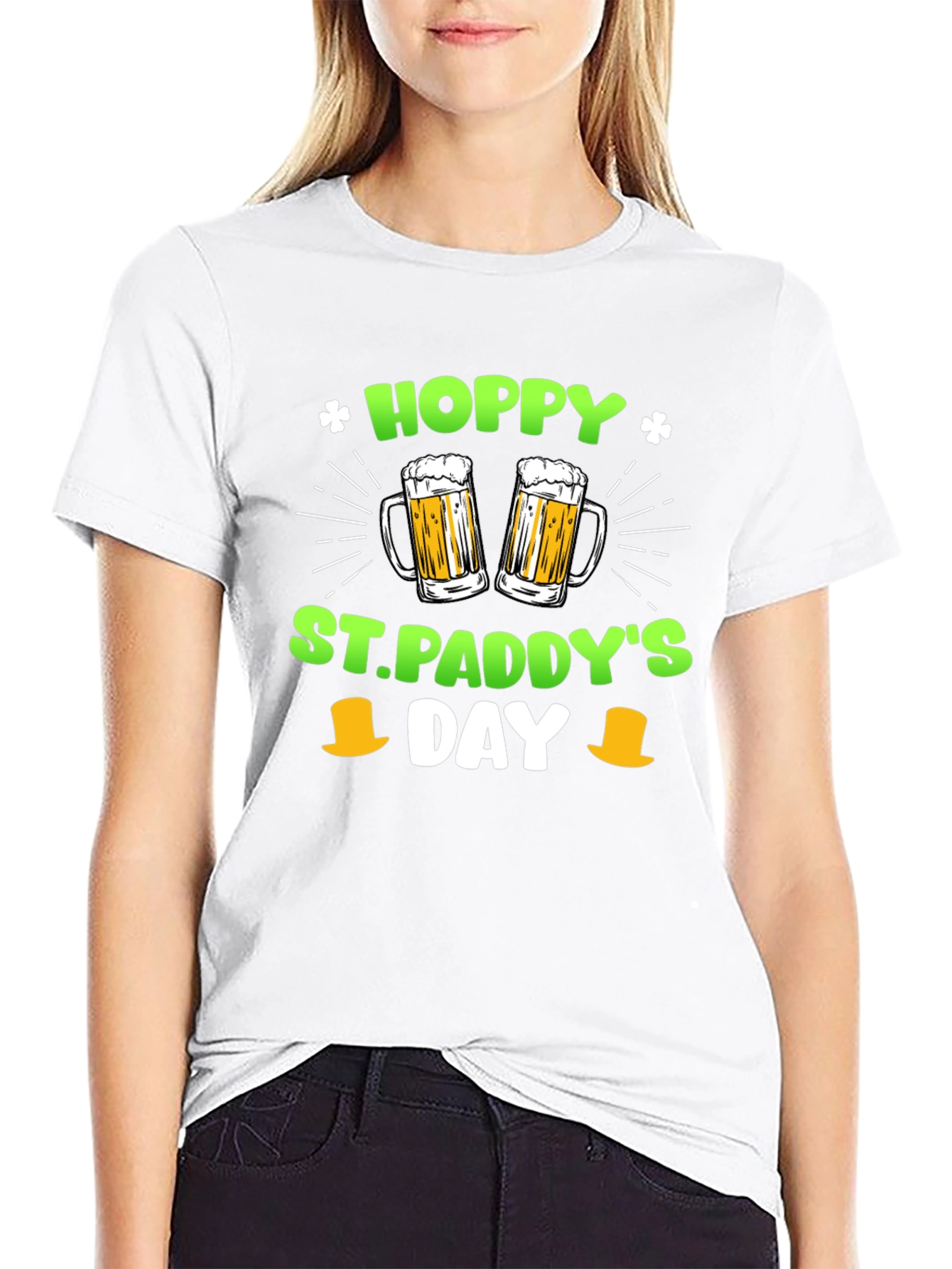Hoppy St. Paddys Day T-Shirt - Beer Mug Graphic