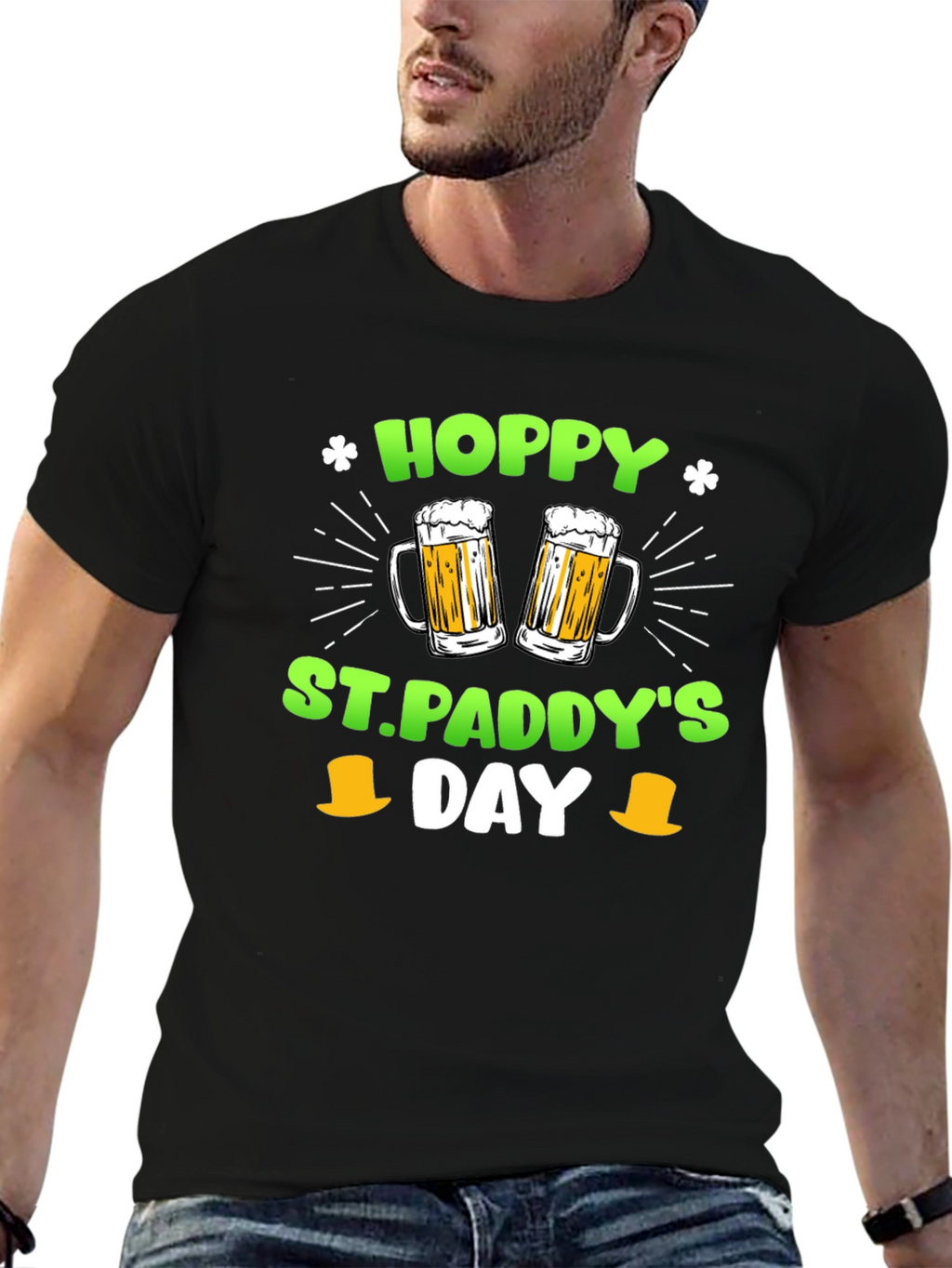 Hoppy St. Paddys Day T-Shirt - Beer Mug Graphic