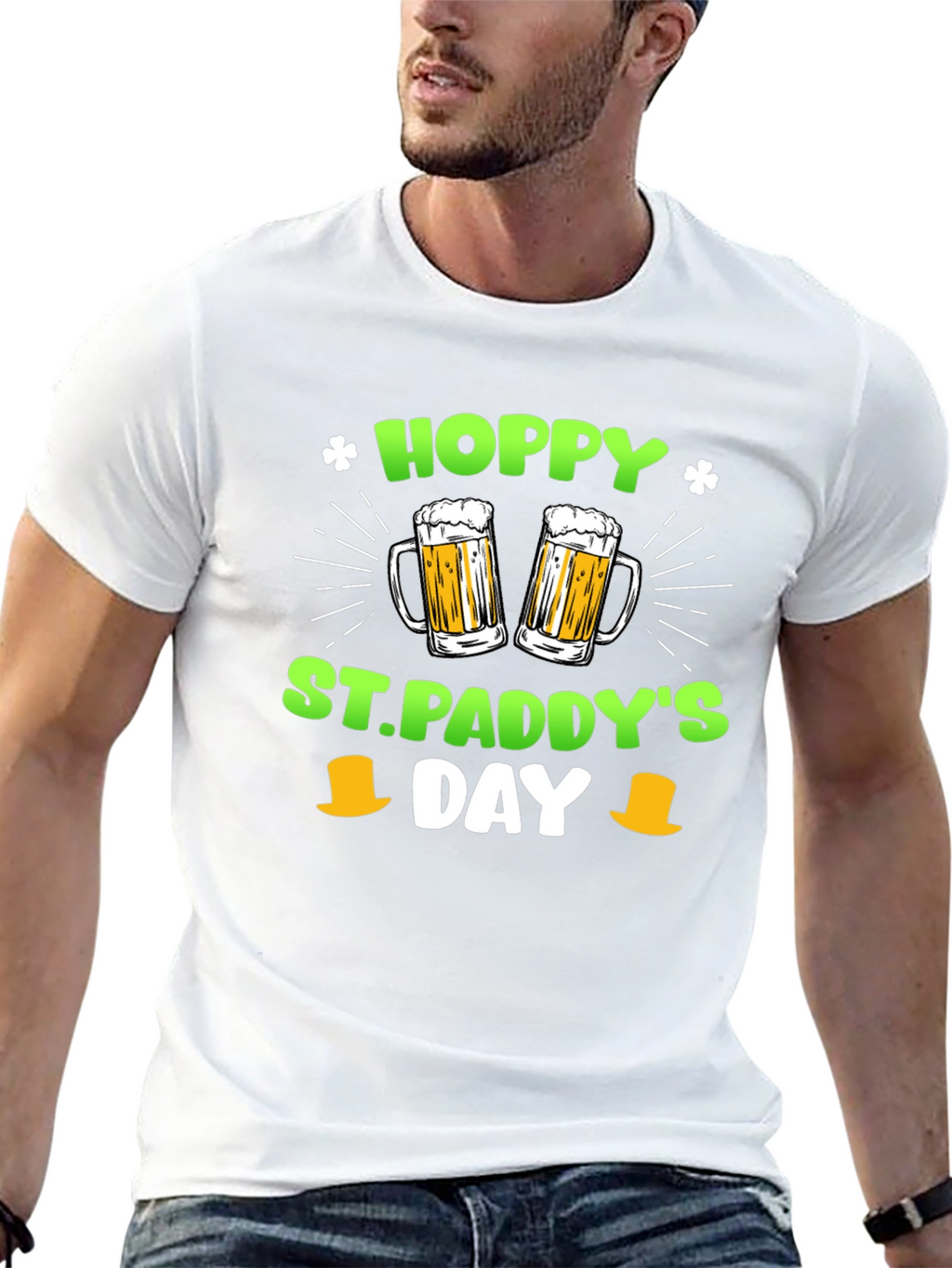 Hoppy St. Paddys Day T-Shirt - Beer Mug Graphic