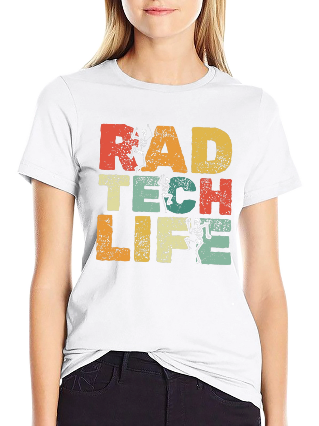 Rad Tech Life Skeleton Graphic Tee - Black