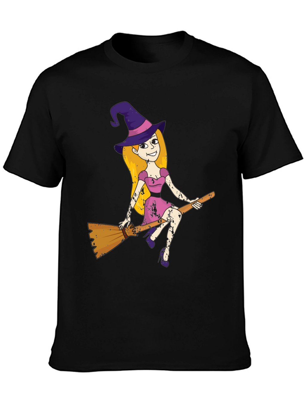 Halloween Witch T-Shirt - Black Cotton Tee