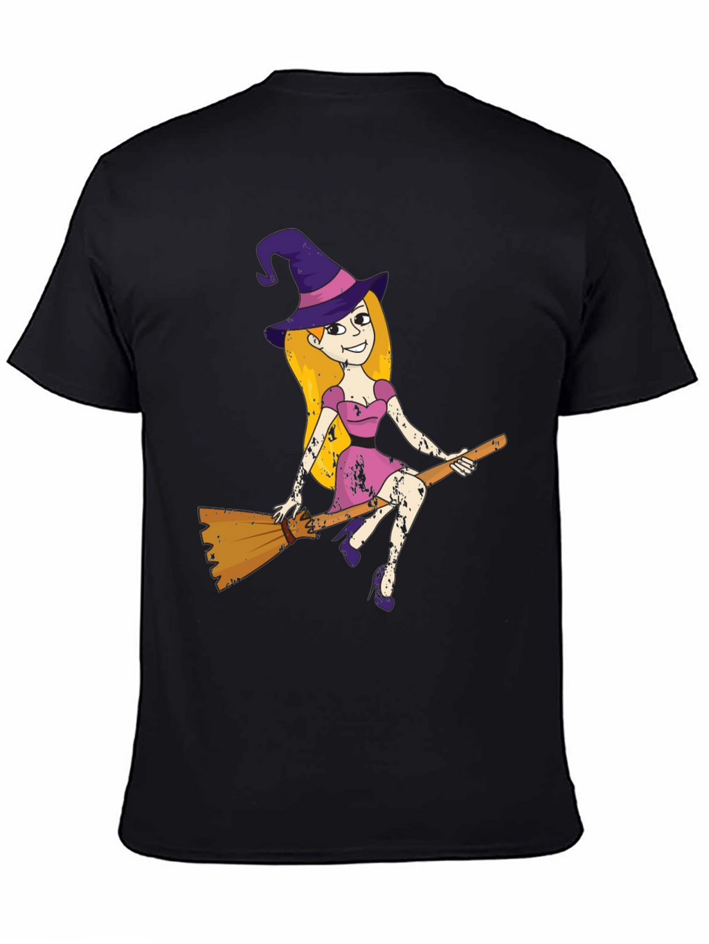 Halloween Witch T-Shirt - Black Cotton Tee