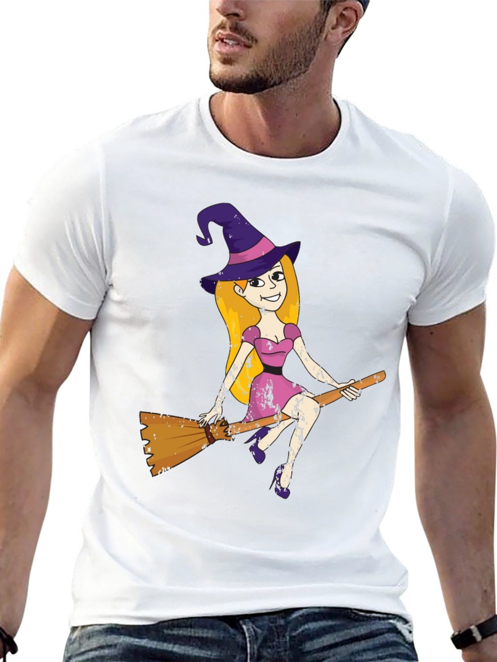 Halloween Witch T-Shirt - Black Cotton Tee