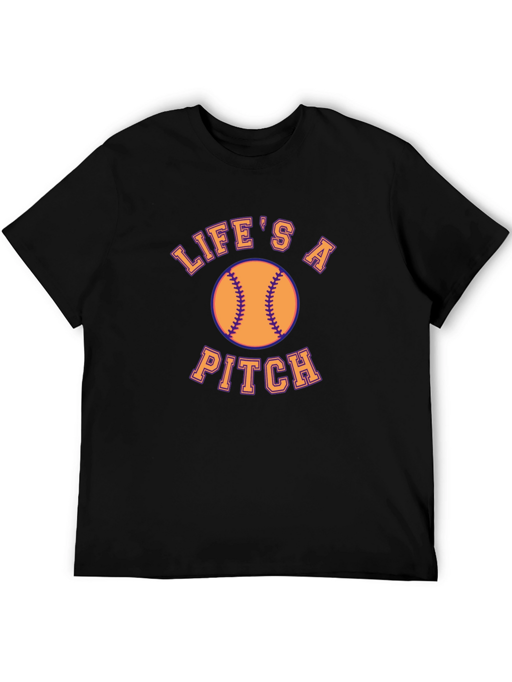 Lifes a Pitch Baseball Graphic T-Shirt