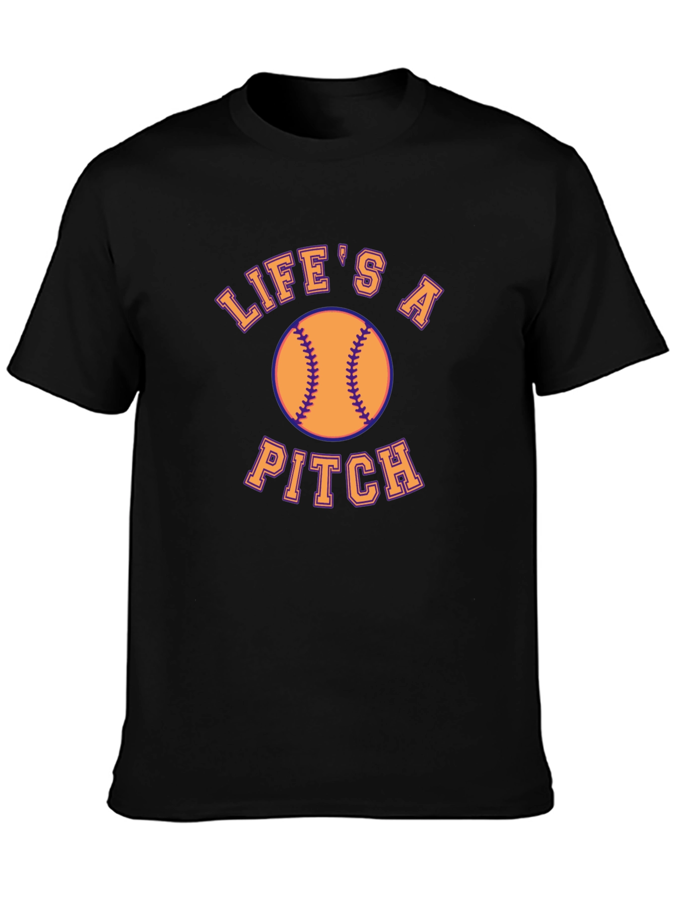 Lifes a Pitch Baseball Graphic T-Shirt