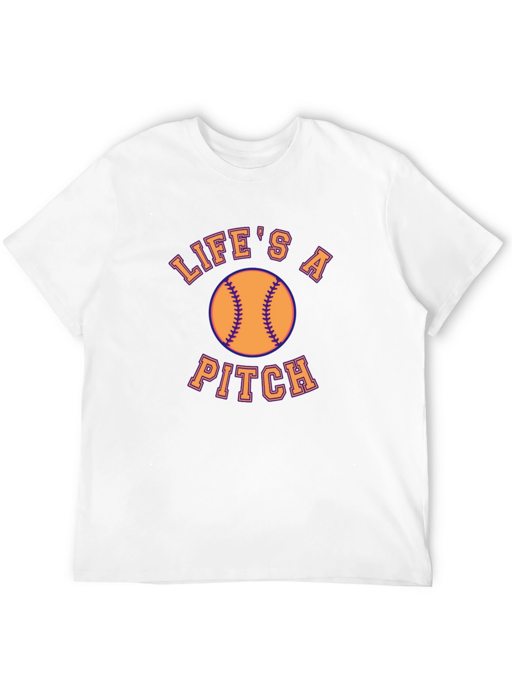 Lifes a Pitch Baseball Graphic T-Shirt