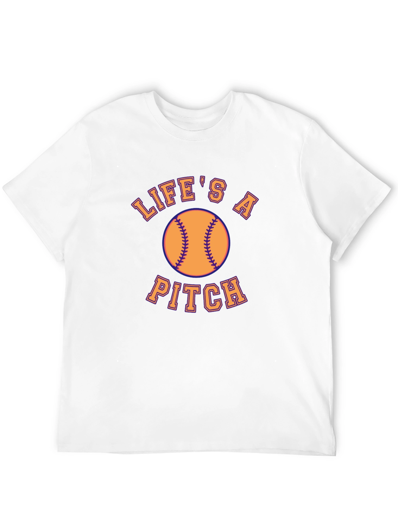 Lifes a Pitch Baseball Graphic T-Shirt