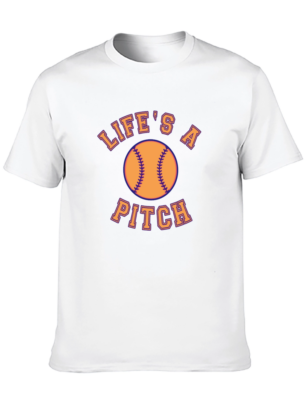Lifes a Pitch Baseball Graphic T-Shirt