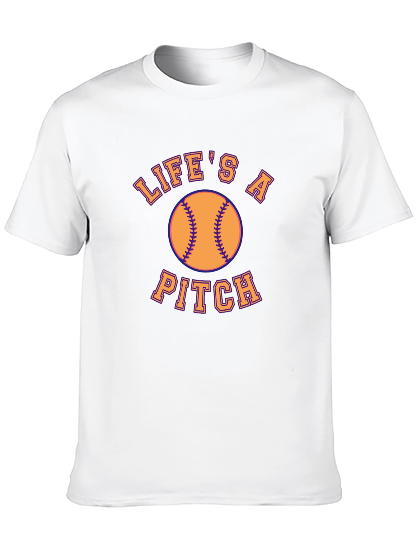 Lifes a Pitch Baseball Graphic T-Shirt