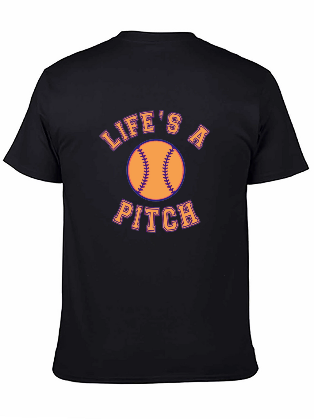Lifes a Pitch Baseball Graphic T-Shirt