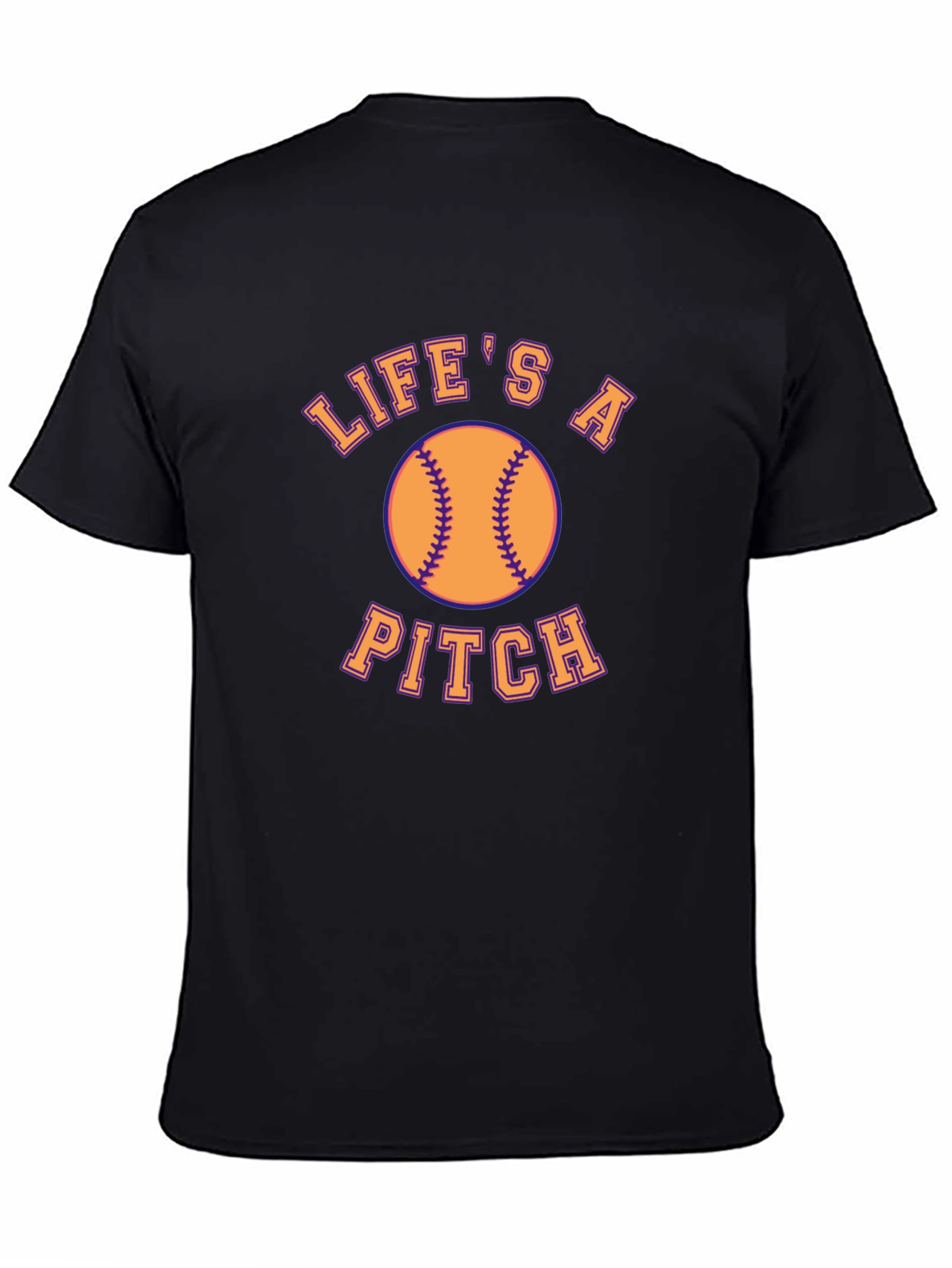 Lifes a Pitch Baseball Graphic T-Shirt