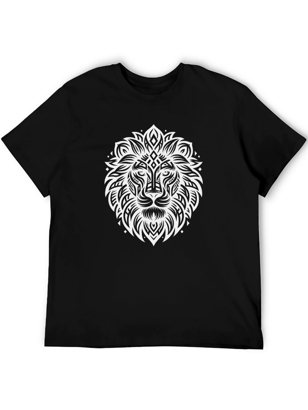 Lion Graphic Tee - Stylish Mens Black T-Shirt