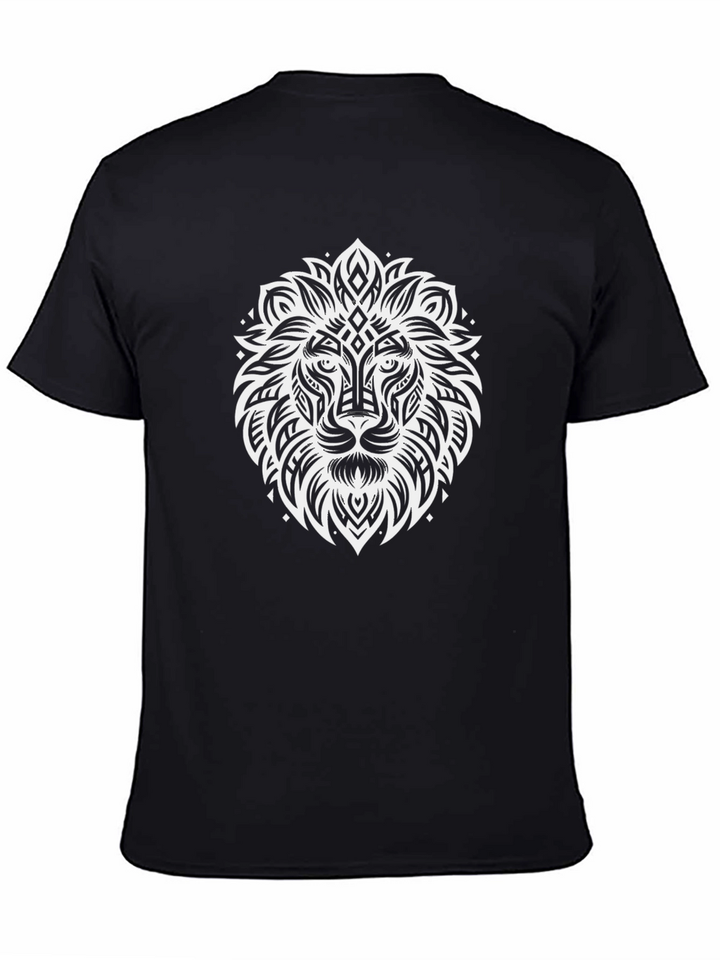 Lion Graphic Tee - Stylish Mens Black T-Shirt