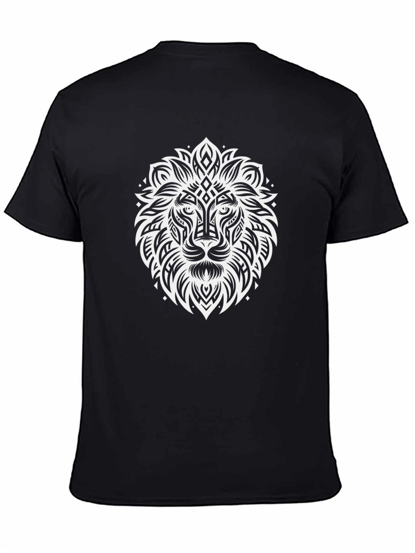 Lion Graphic Tee - Stylish Mens Black T-Shirt