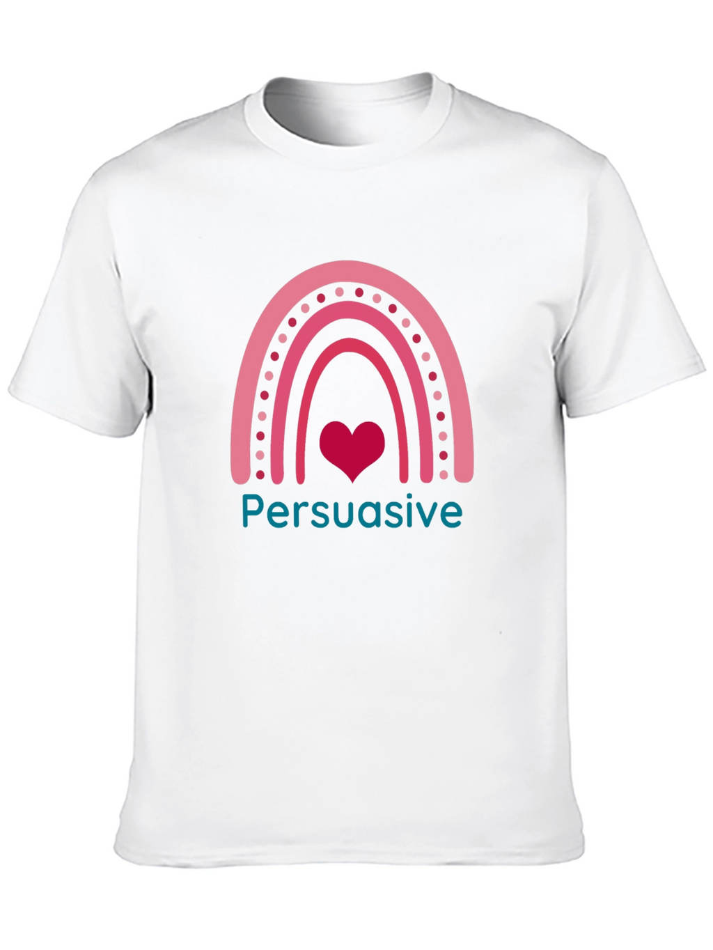 Persuasive Rainbow Heart T-Shirt - Cute & Trendy