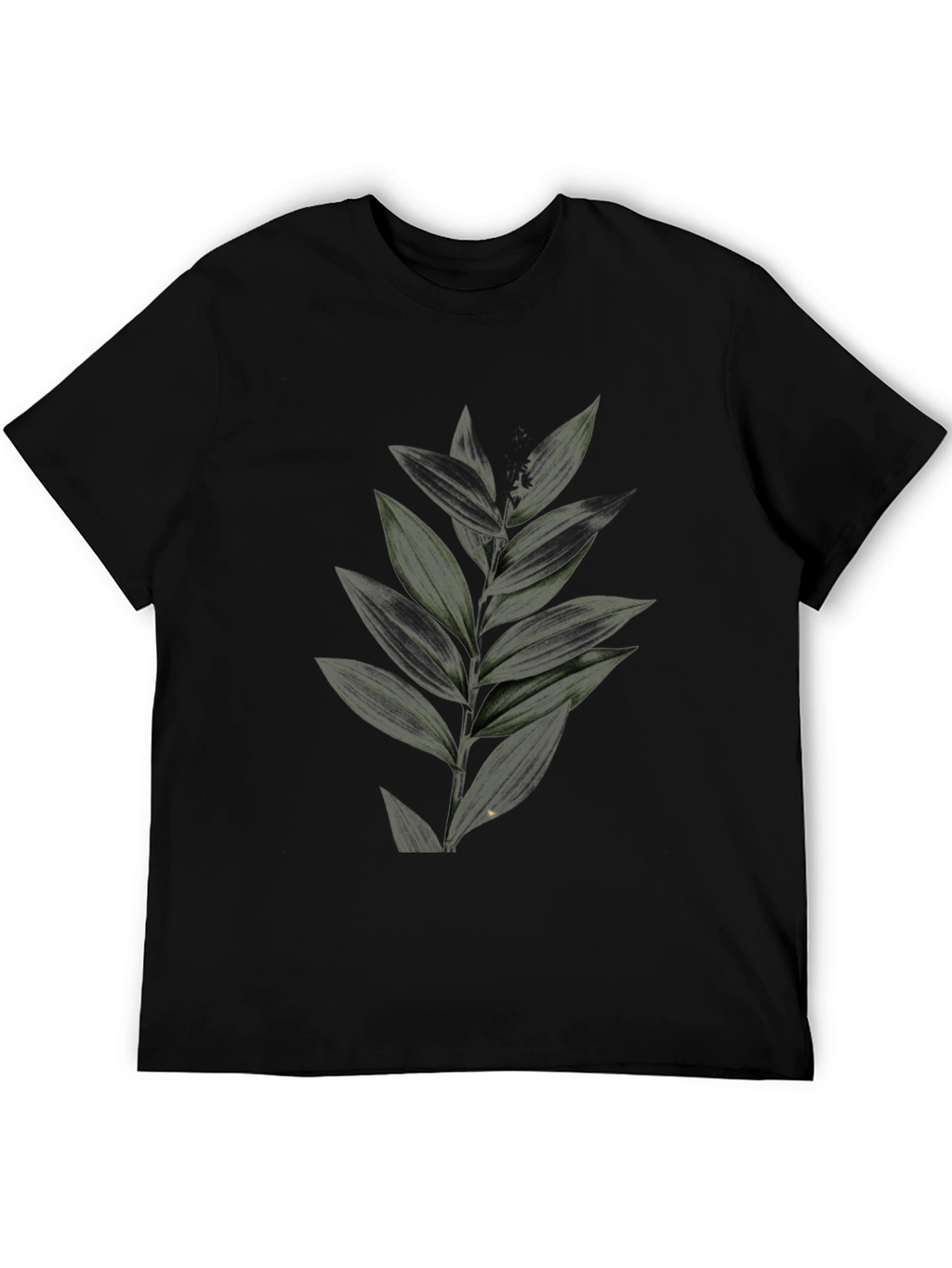 Botanical Print Black Tee