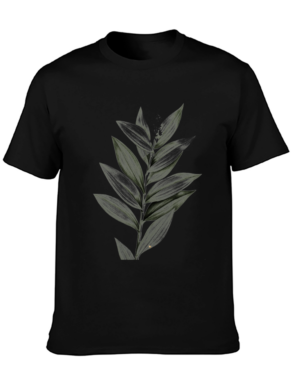 Botanical Print Black Tee