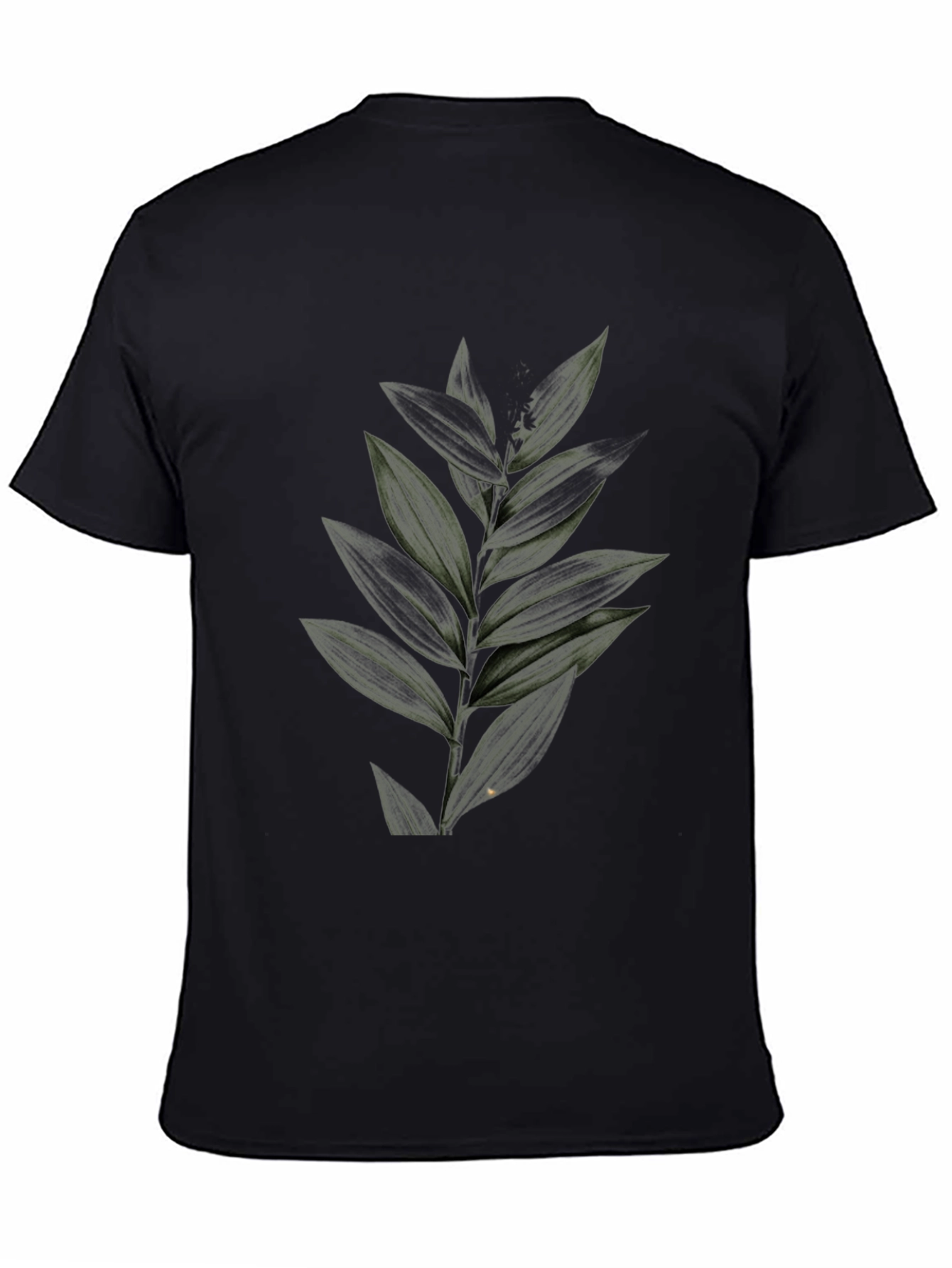 Botanical Print Black Tee