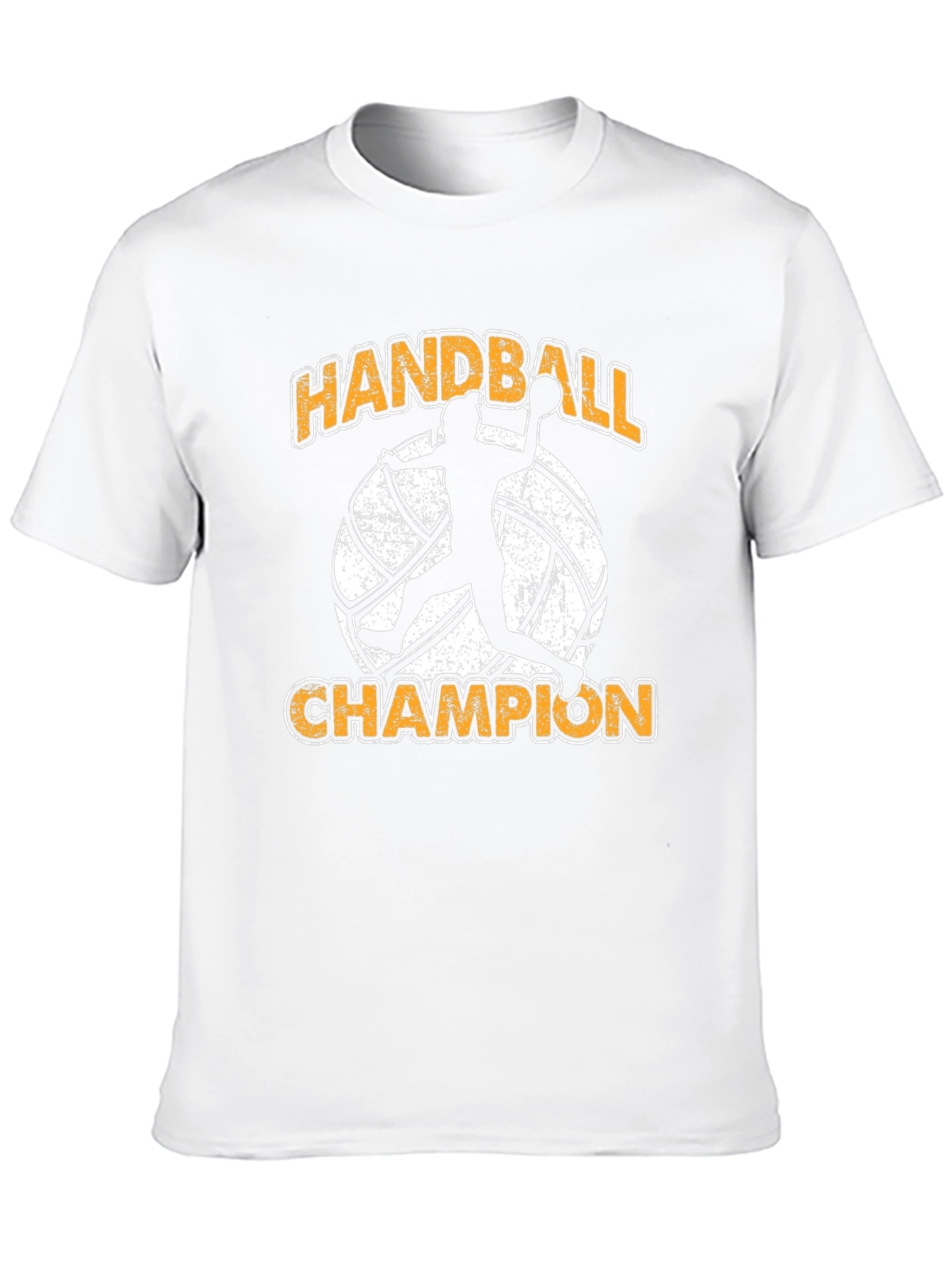 Handball Champion Graphic Tee - Black Cotton T-Shirt