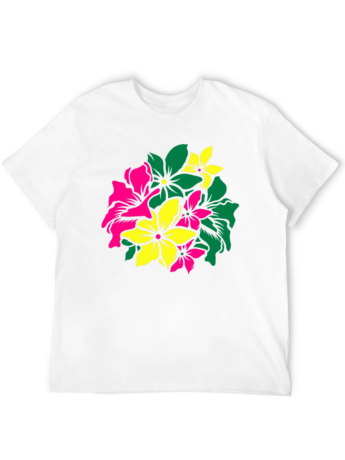 Floral Graphic Tee - Vivid Flower Design