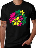 Floral Graphic Tee - Vivid Flower Design