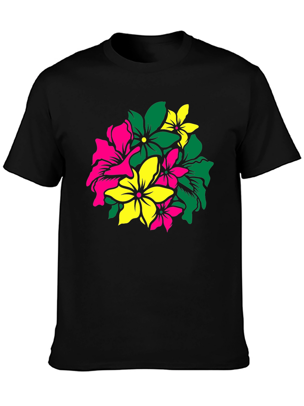 Floral Graphic Tee - Vivid Flower Design