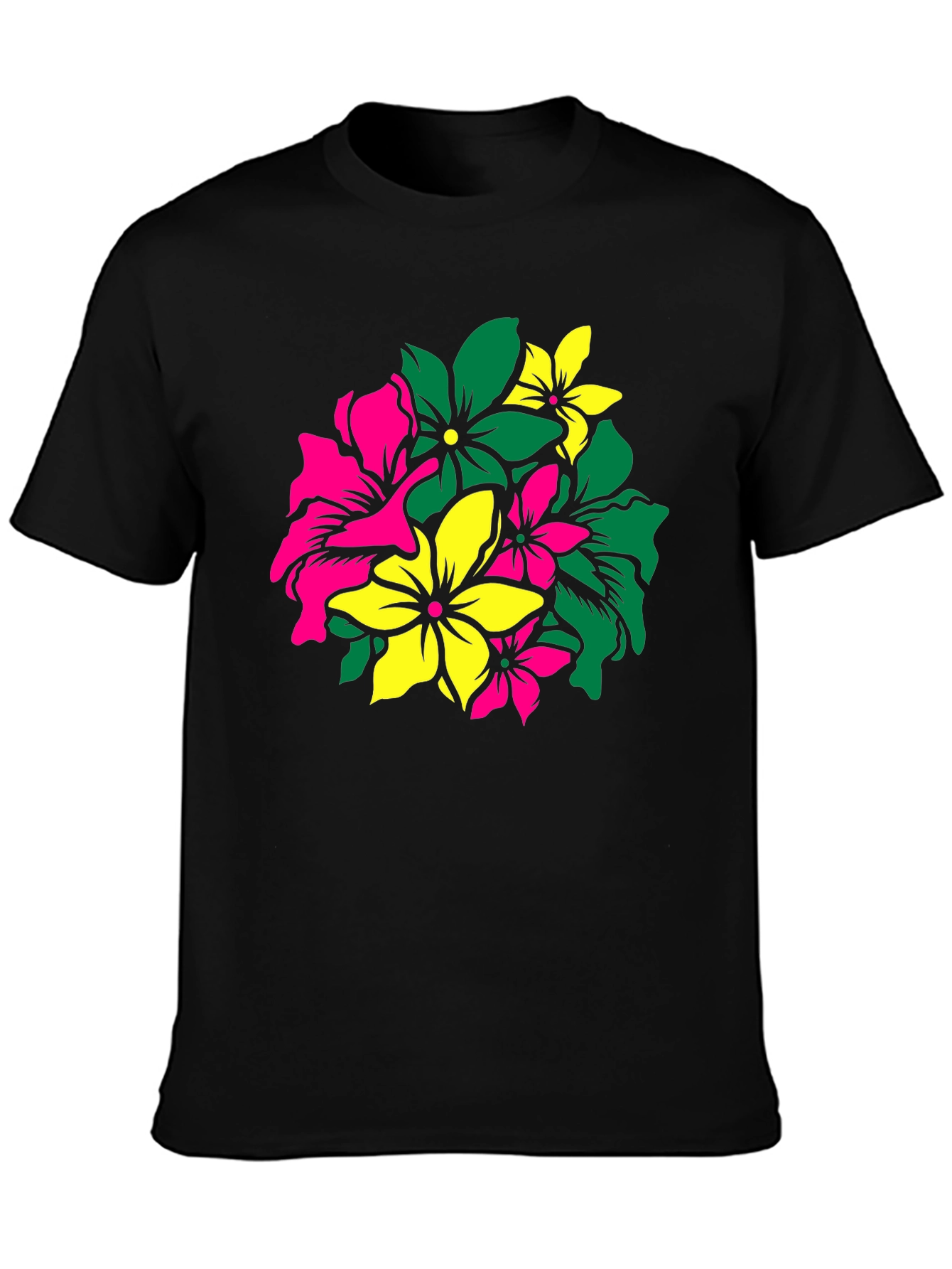 Floral Graphic Tee - Vivid Flower Design