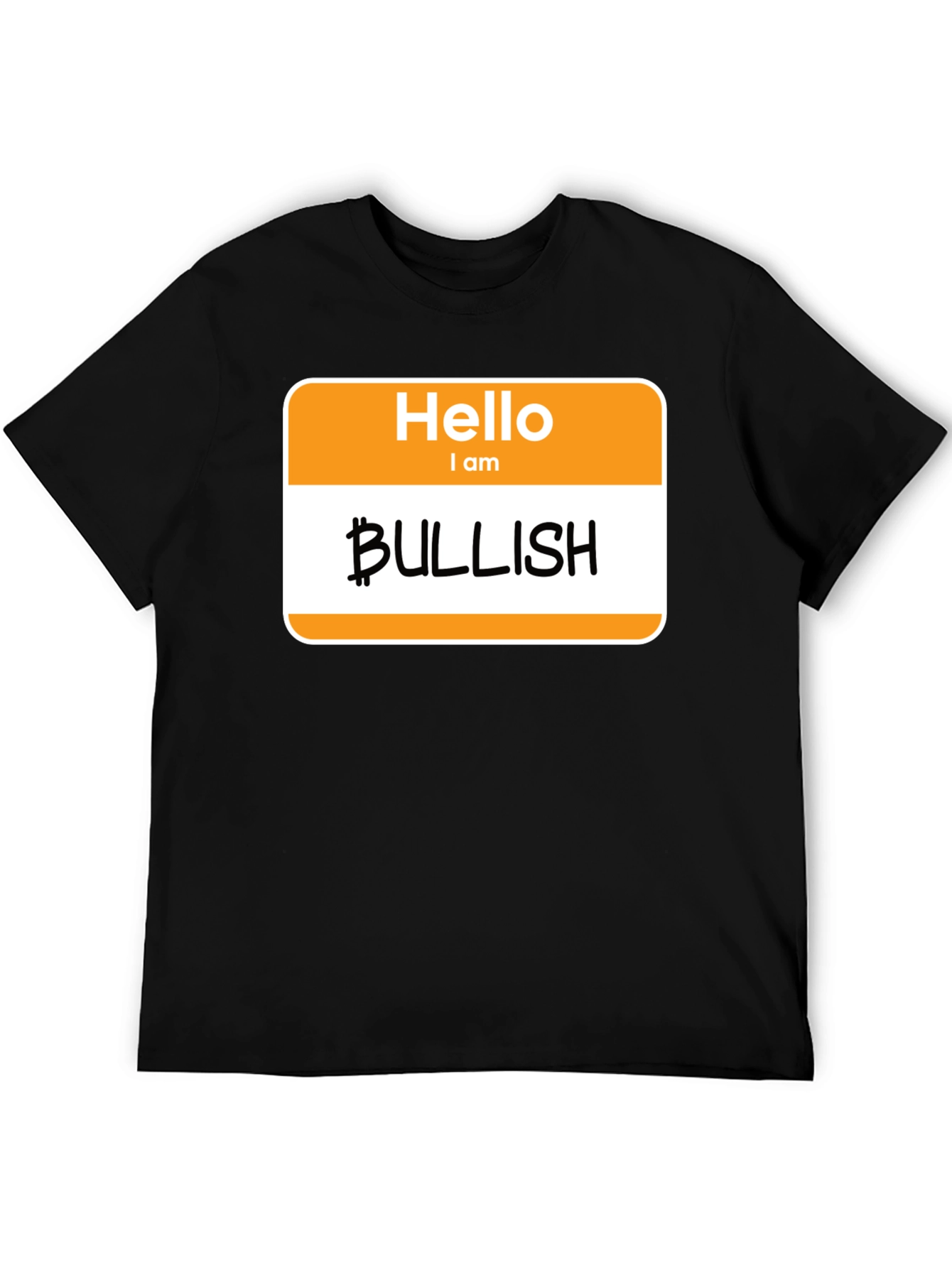 Bullish Name Tag T-Shirt - Black Short Sleeve Tee