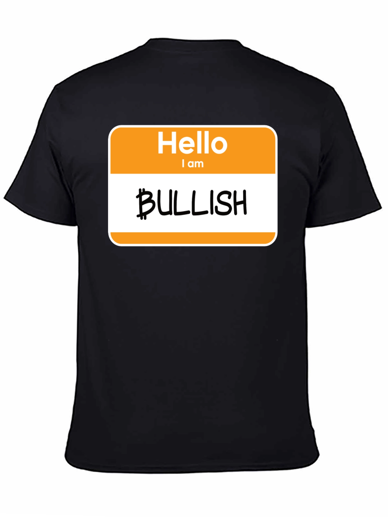 Bullish Name Tag T-Shirt - Black Short Sleeve Tee