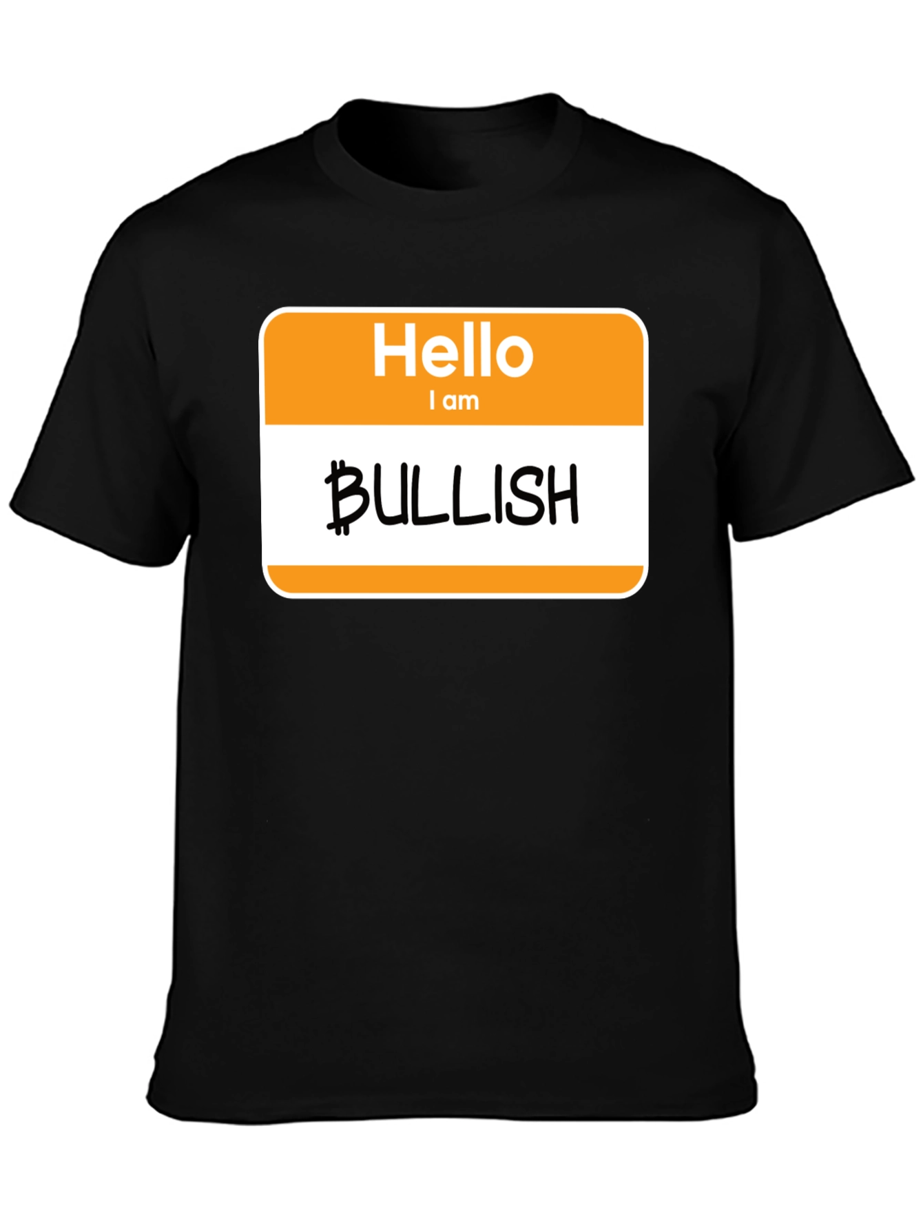 Bullish Name Tag T-Shirt - Black Short Sleeve Tee