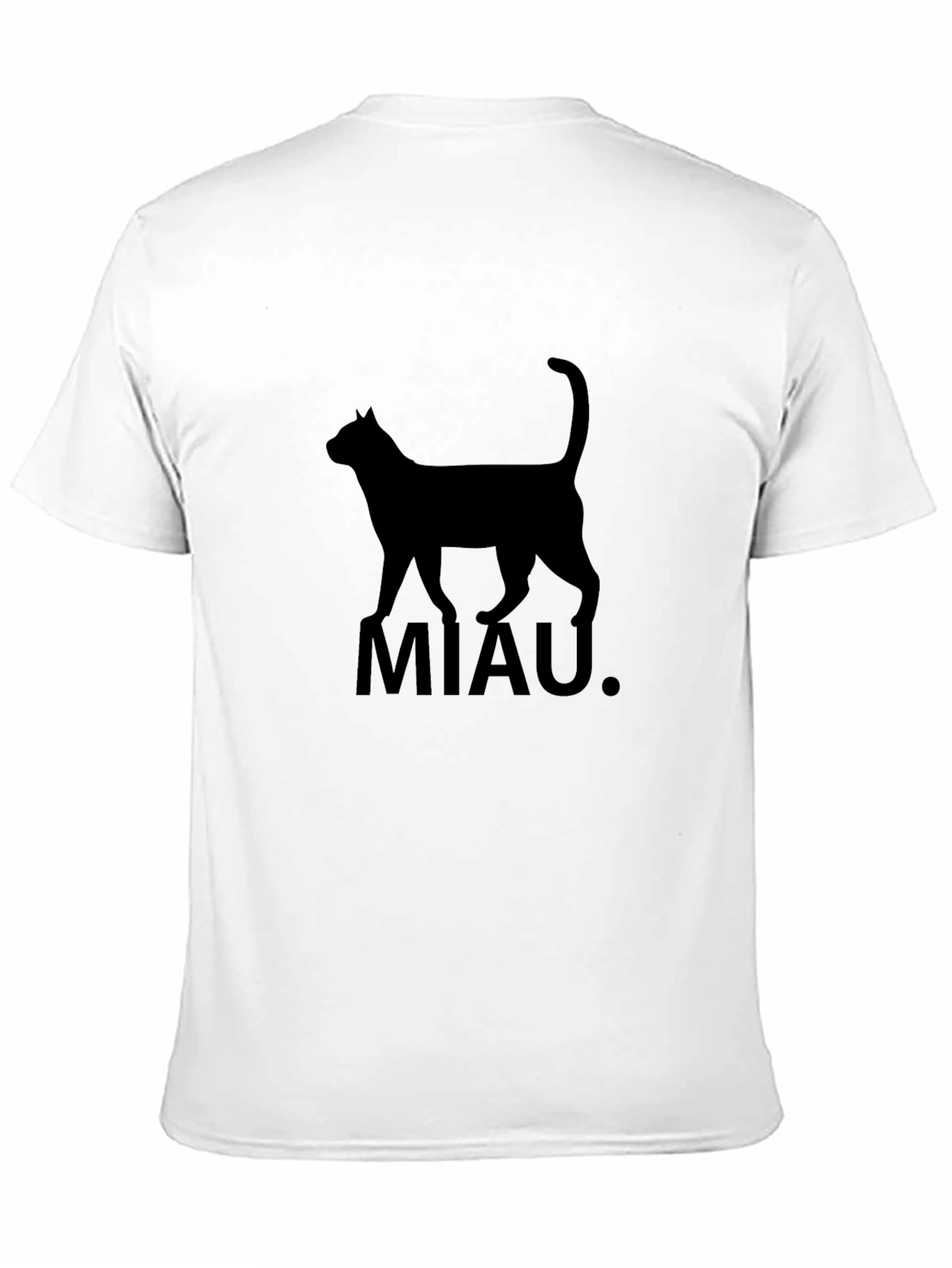 Black Cat MIAU T-Shirt - Graphic Tee