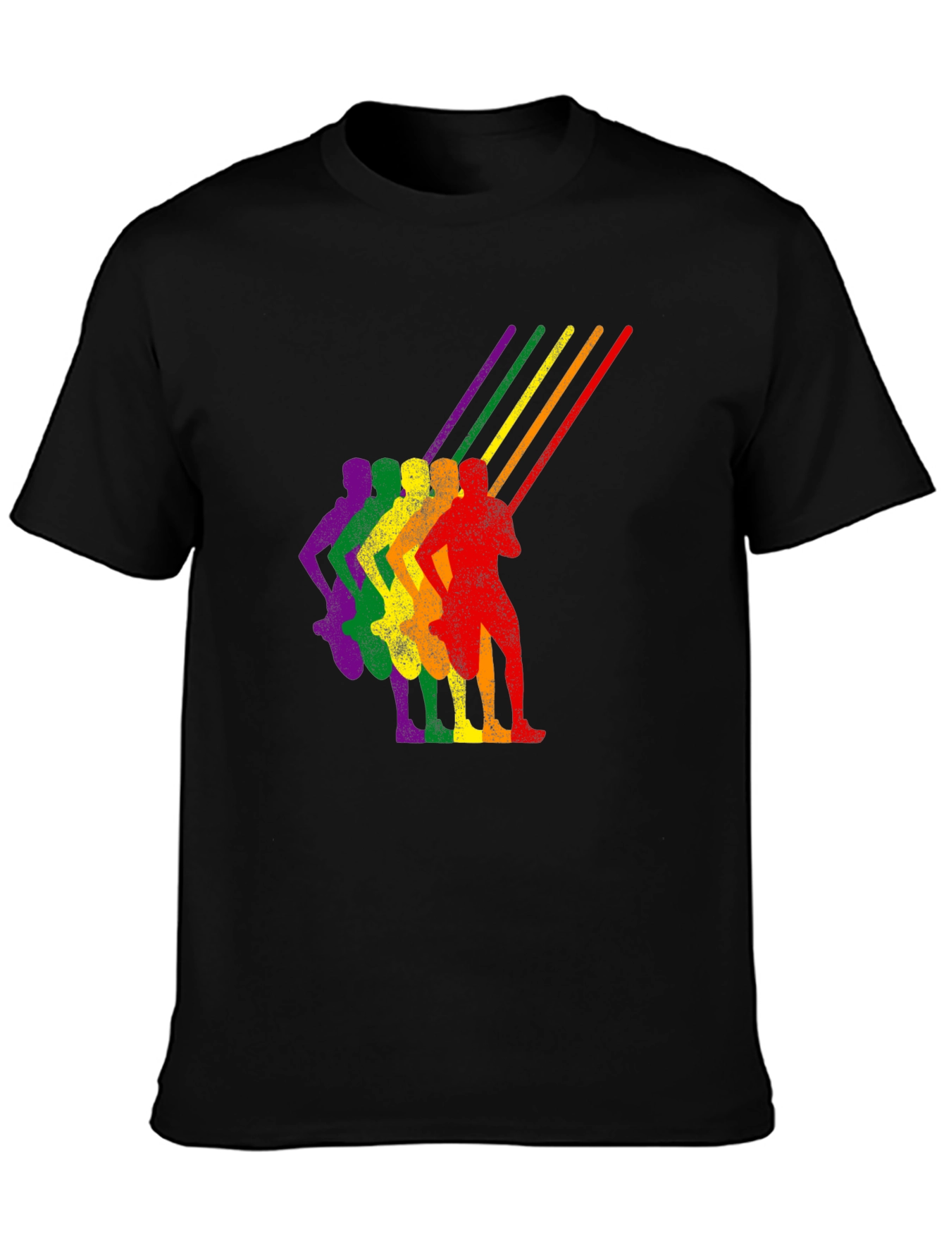 Pride Run Rainbow Graphic Tee