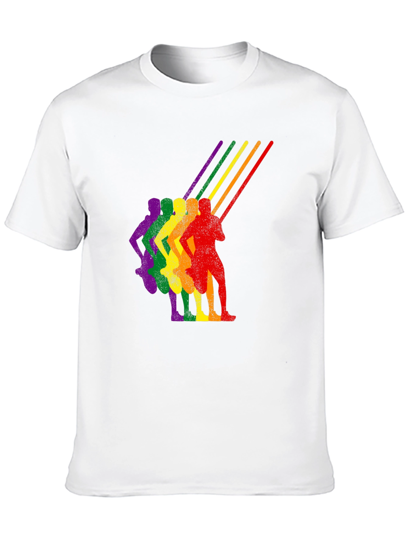 Pride Run Rainbow Graphic Tee