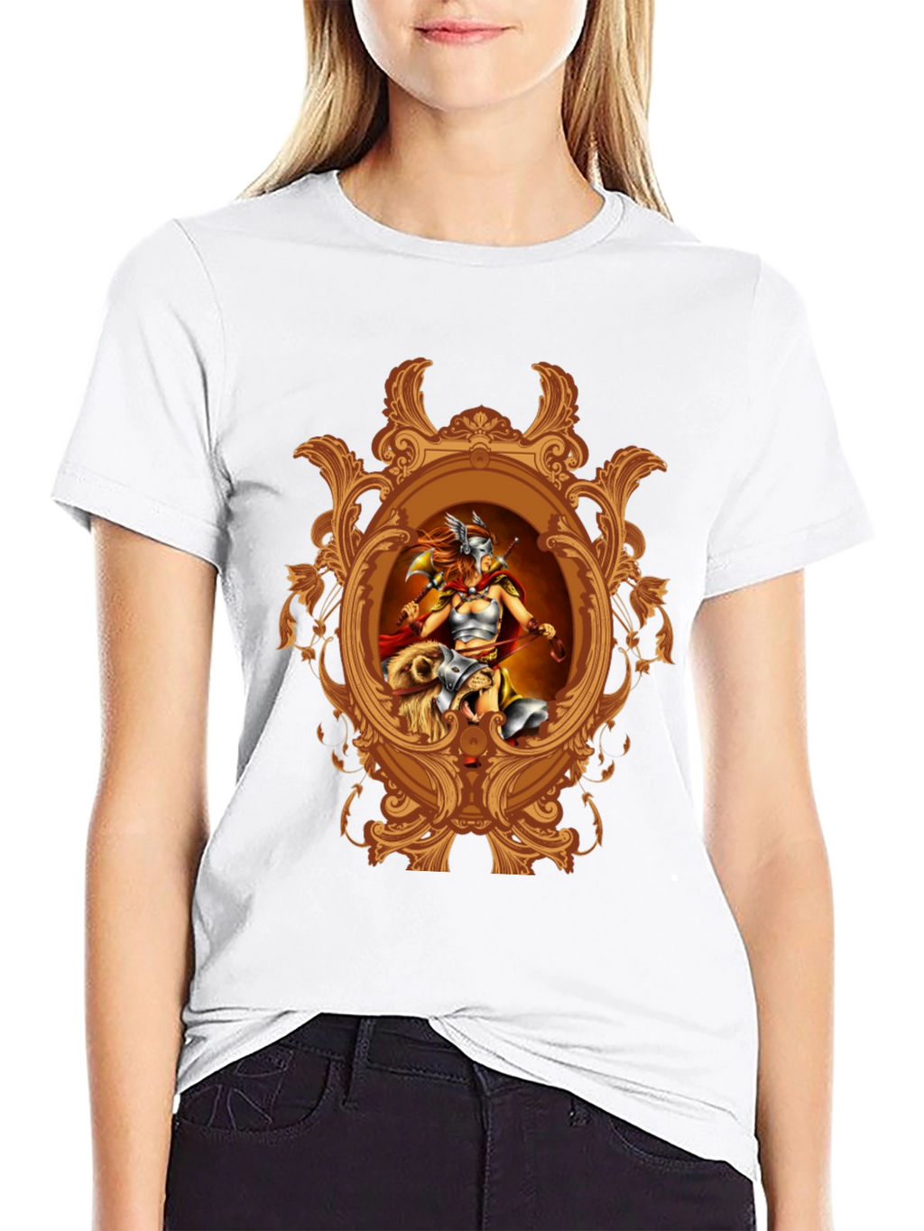 Valkyrie Framed Graphic T-Shirt - Black