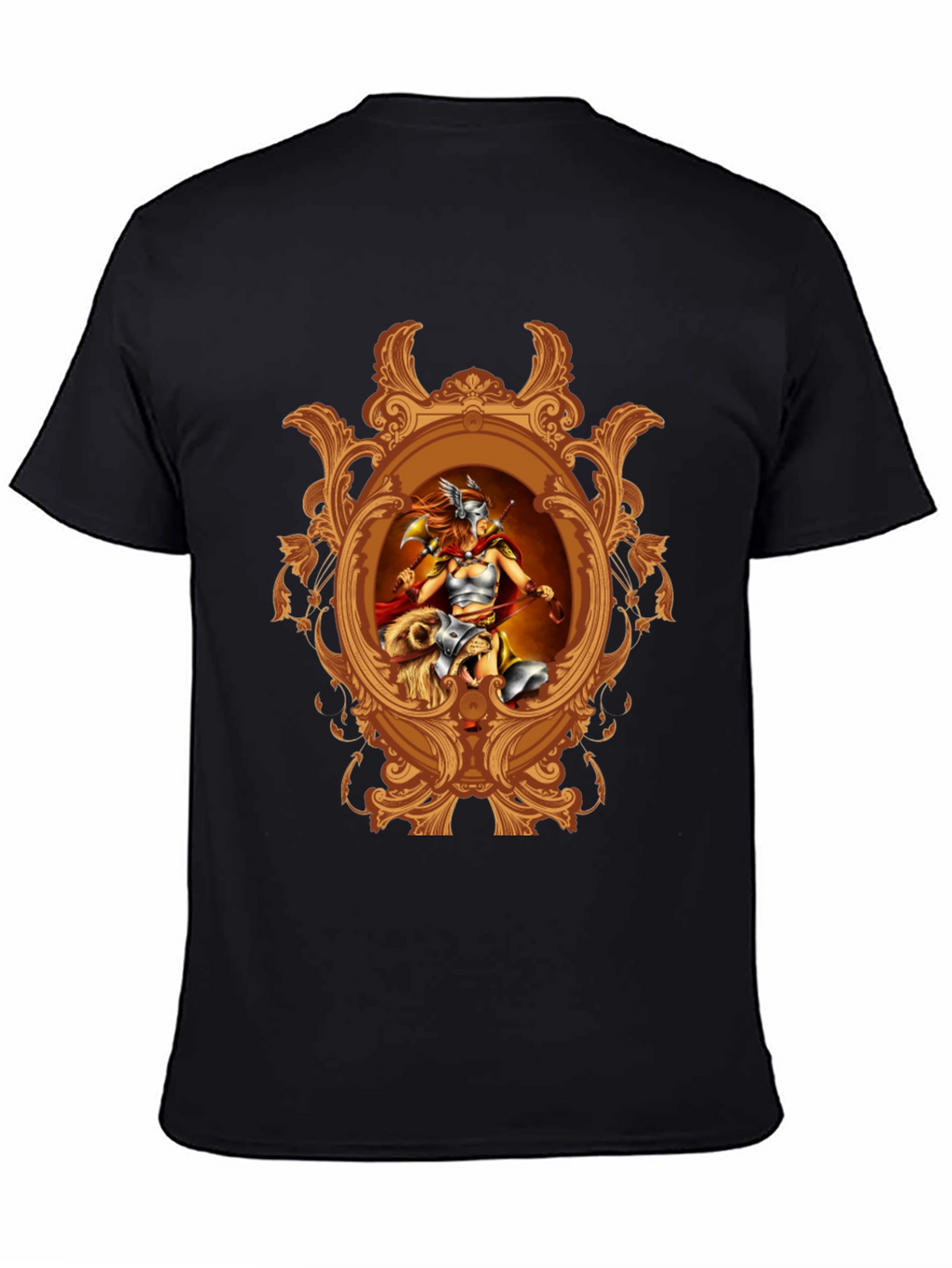 Valkyrie Framed Graphic T-Shirt - Black
