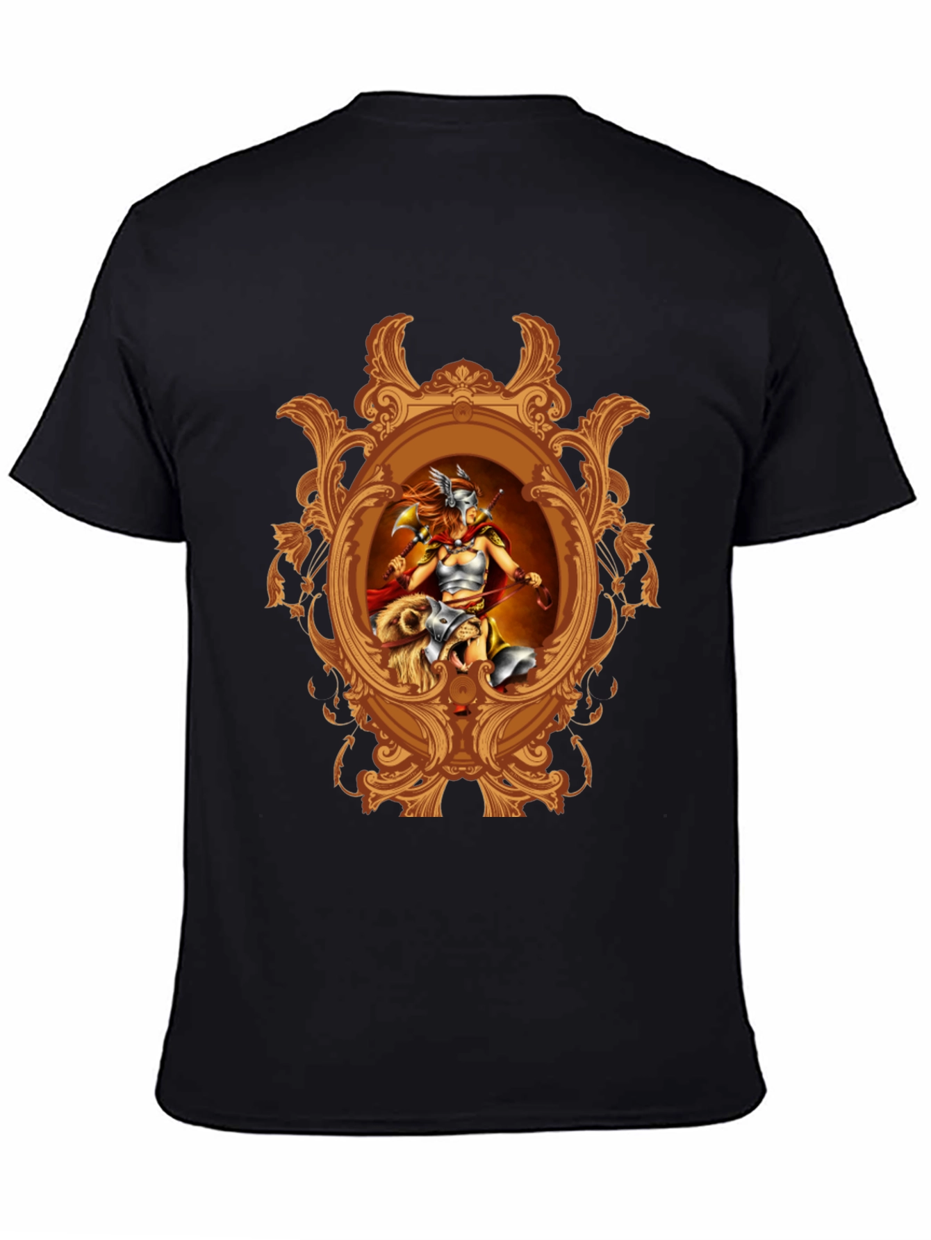 Valkyrie Framed Graphic T-Shirt - Black