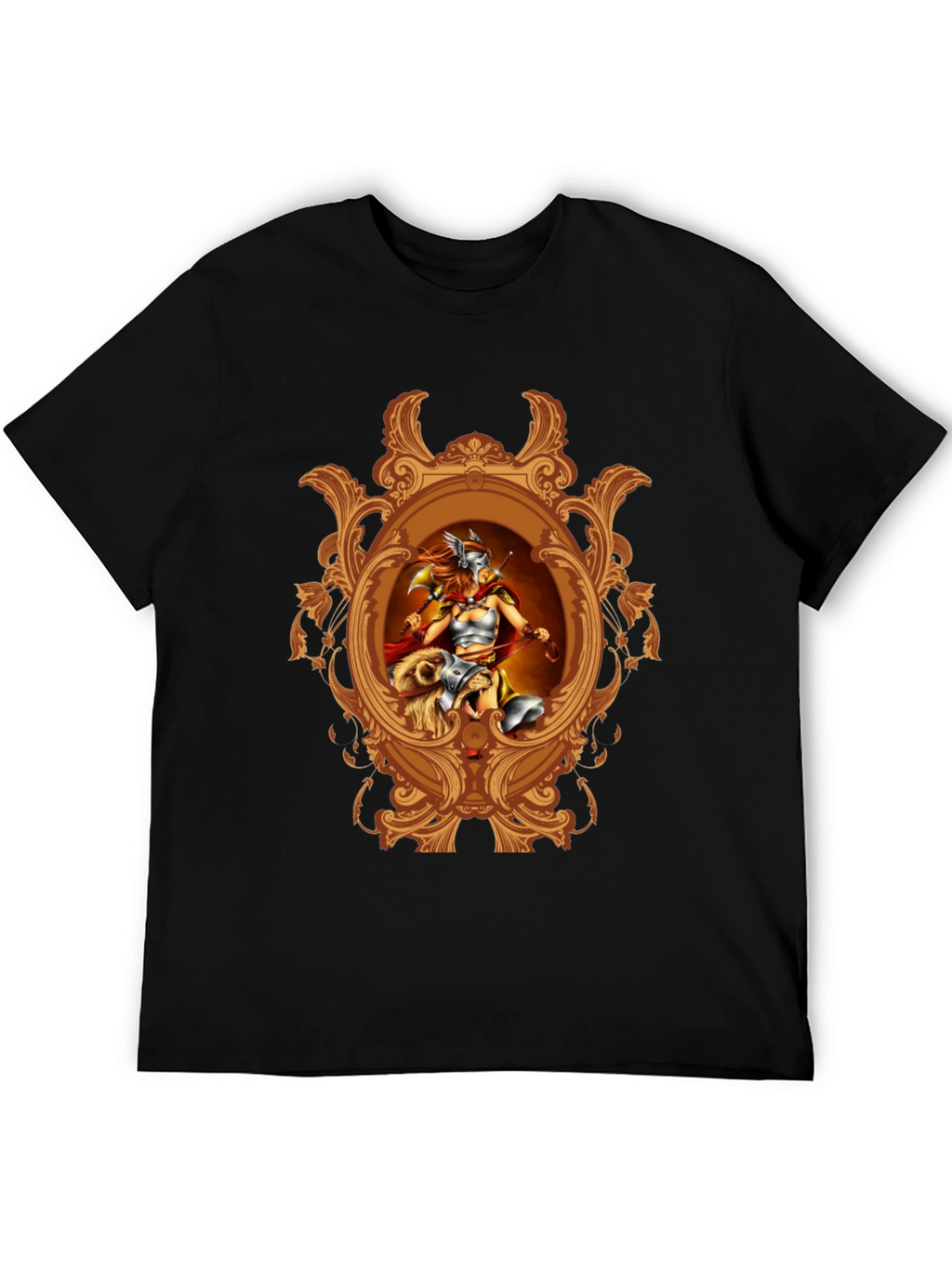 Valkyrie Framed Graphic T-Shirt - Black
