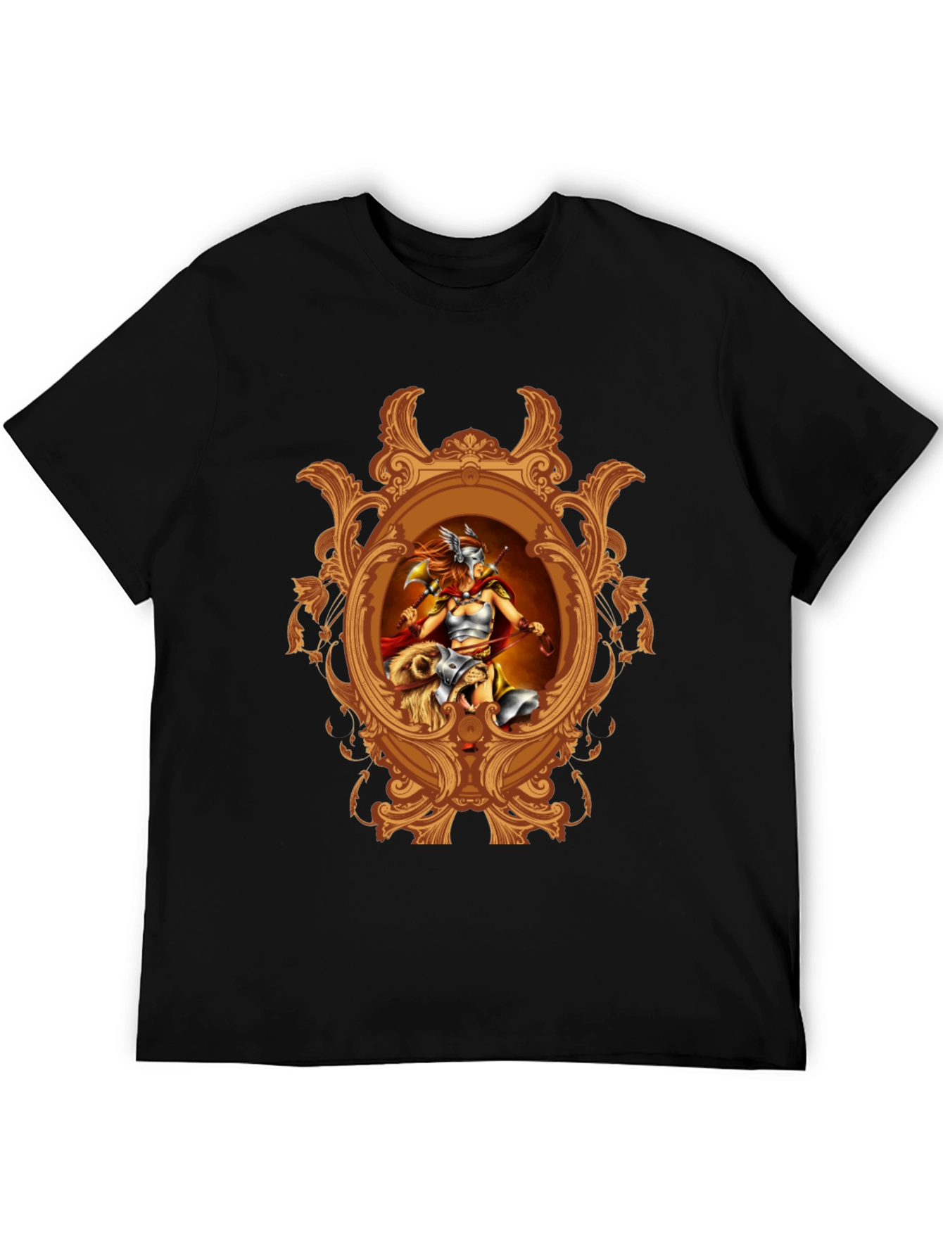 Valkyrie Framed Graphic T-Shirt - Black