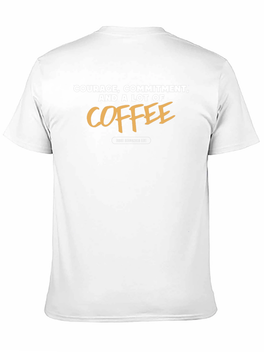 Courage Commitment Coffee Black Graphic Tee