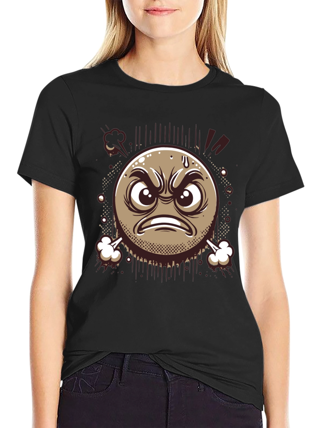 Angry Emoji Graphic T-Shirt - Express Yourself
