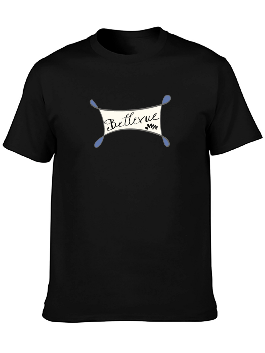 Bellevue Graphic Print Black T-Shirt