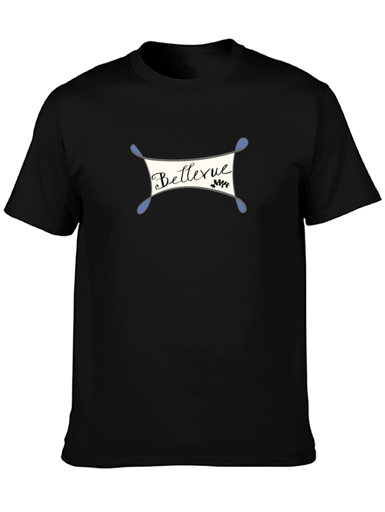 Bellevue Graphic Print Black T-Shirt