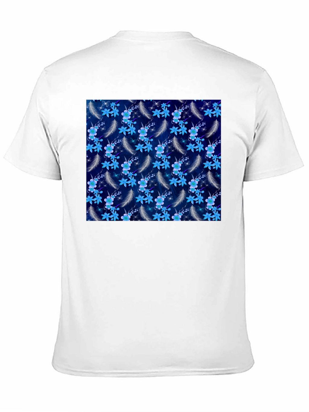 Floral Feather Graphic Tee - Black