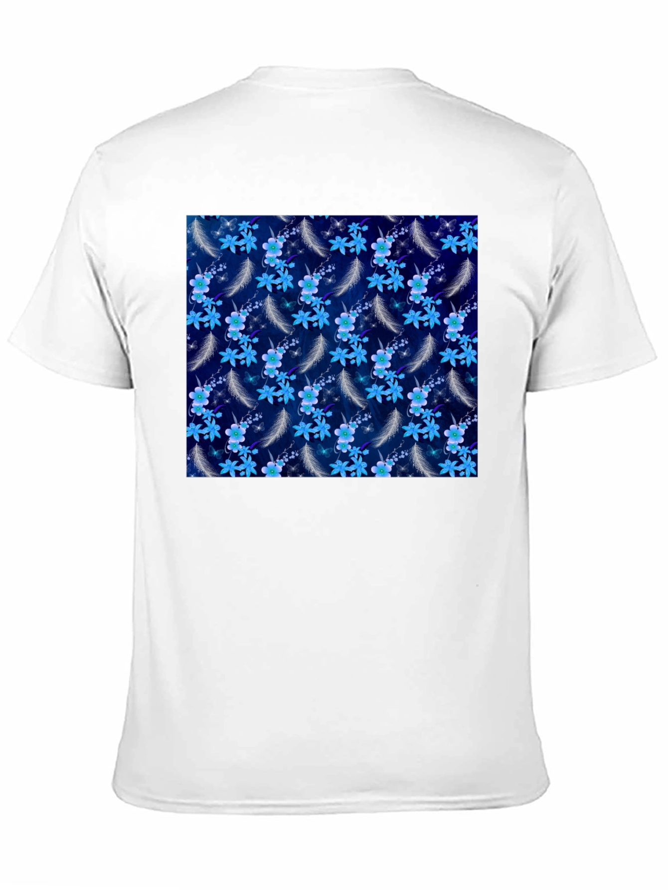 Floral Feather Graphic Tee - Black